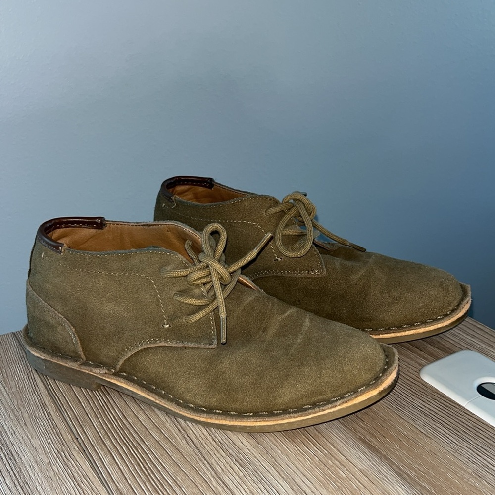 Kenneth Cole New York Tan Leather Lace Up Dress Shoes - Picture 2 of 7